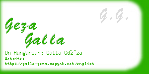 geza galla business card